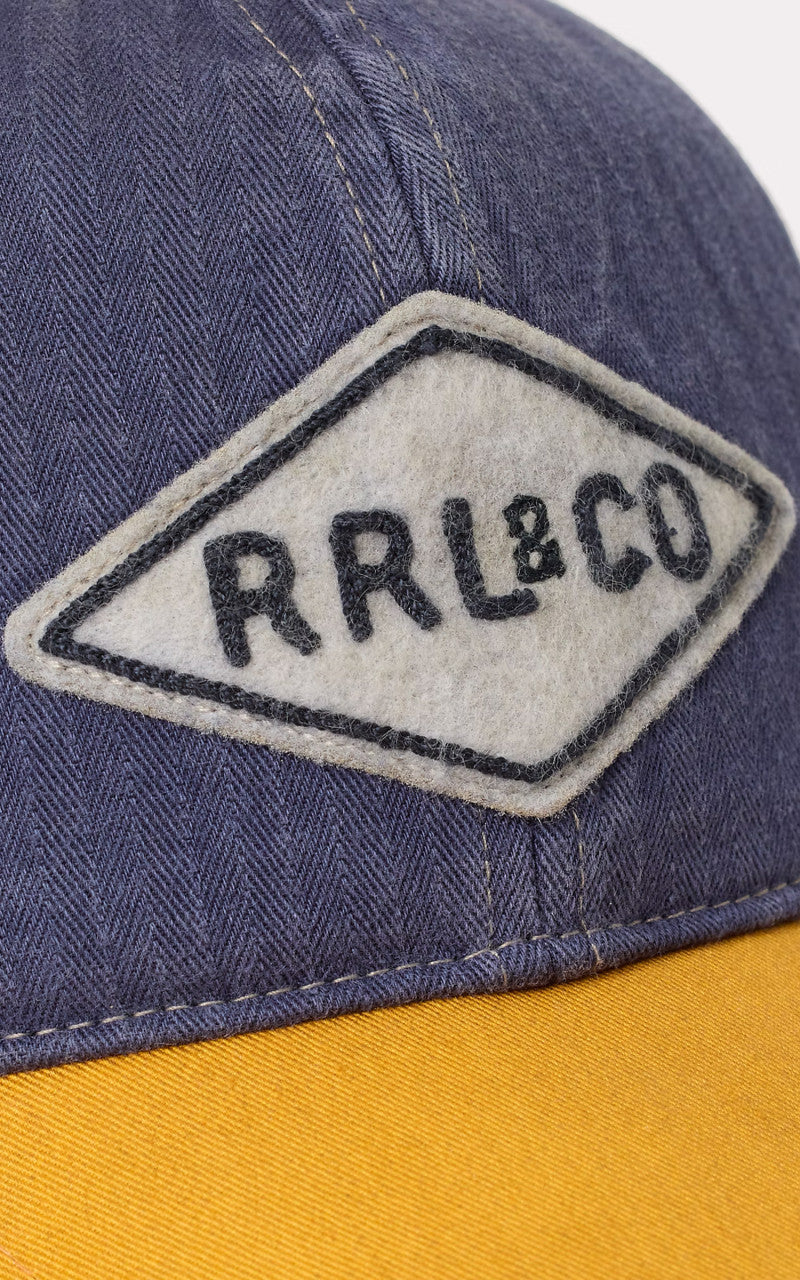RRL Herringbone Twill Trucker Cap Garage Purple