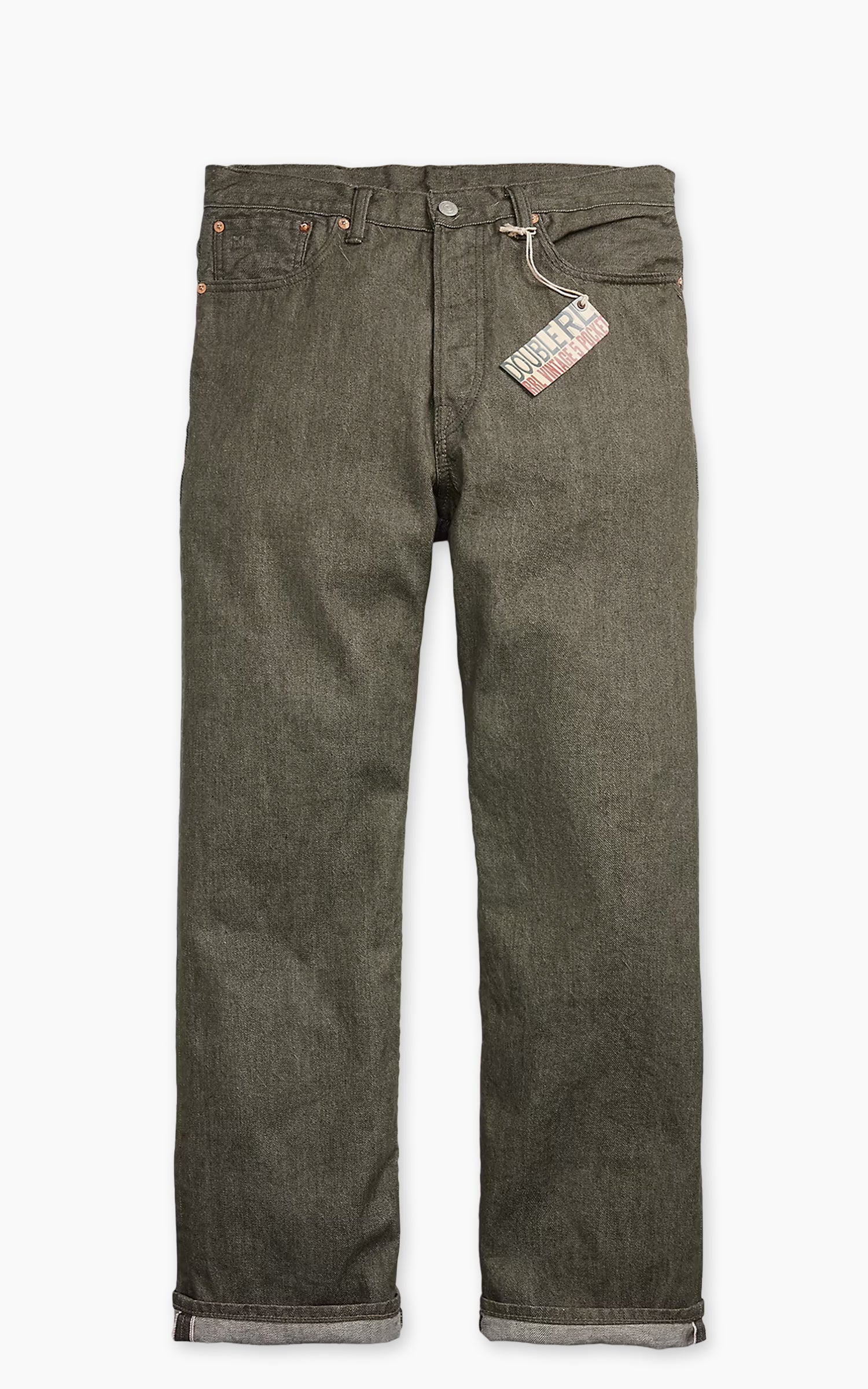 RRL Vintage 5-Pocket Olive Selvedge Jean Olive Rinse