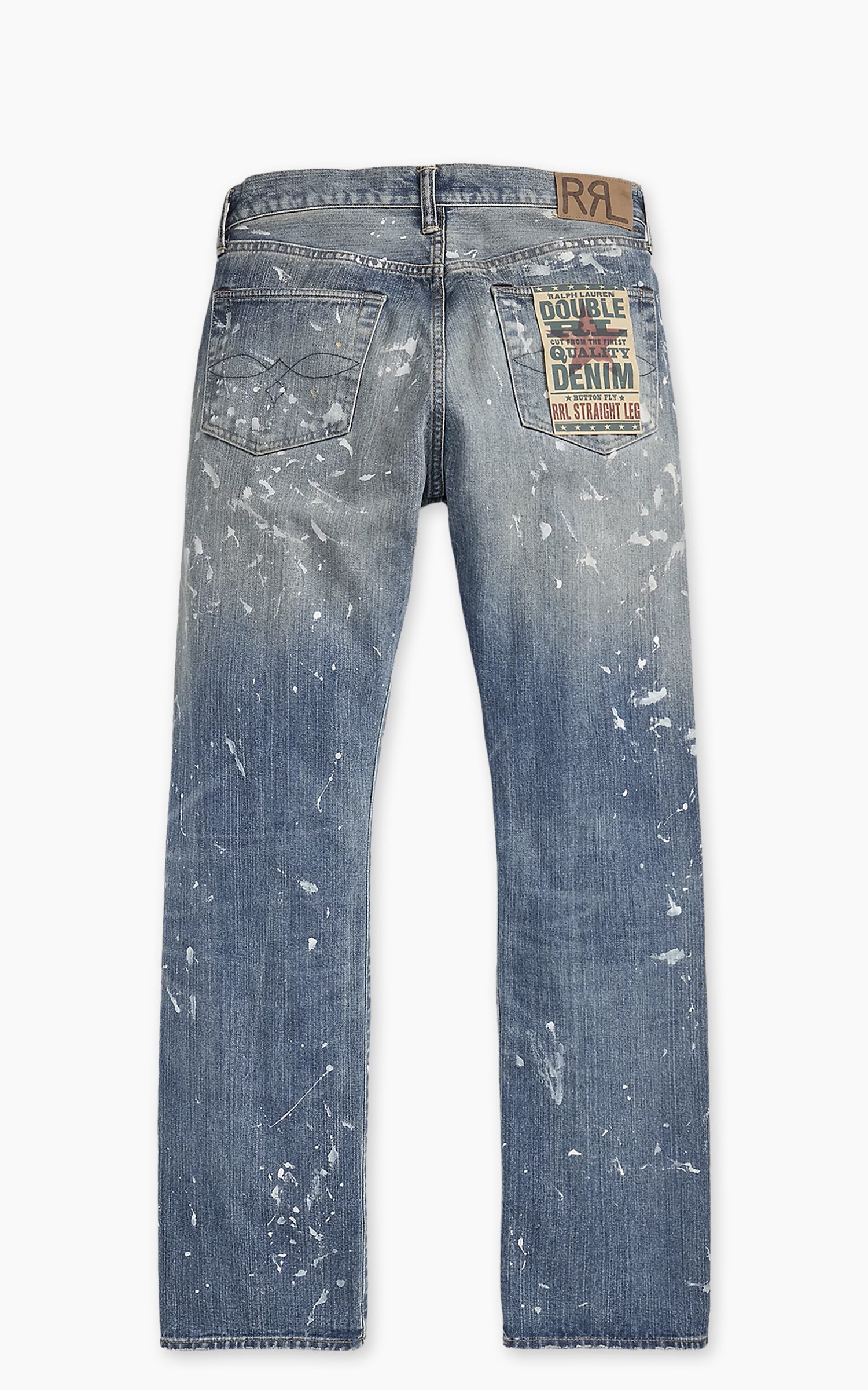 RRL Straight Fit Distressed Jean Fenimore Wash