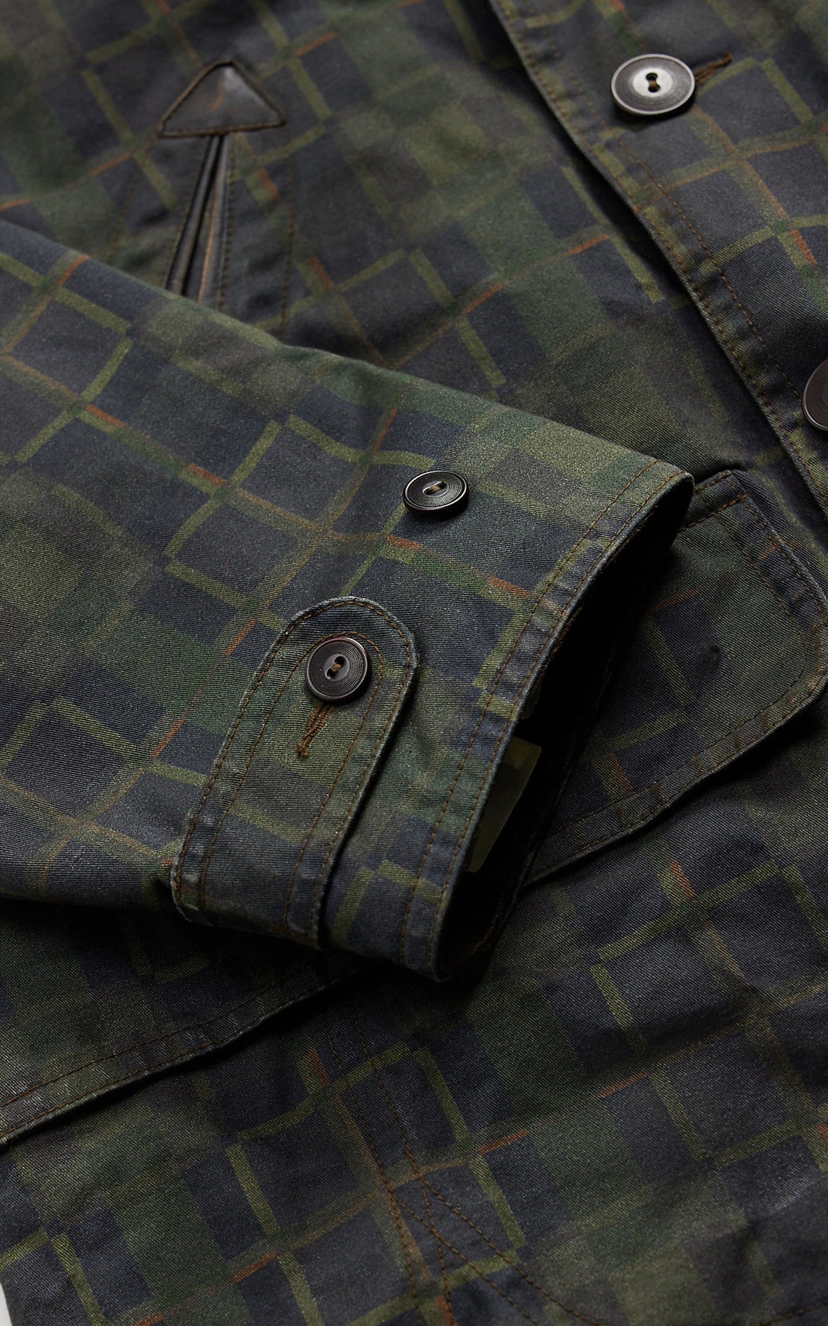 RRL Check-Print Oilcloth Jacket Navy Multi Plaid