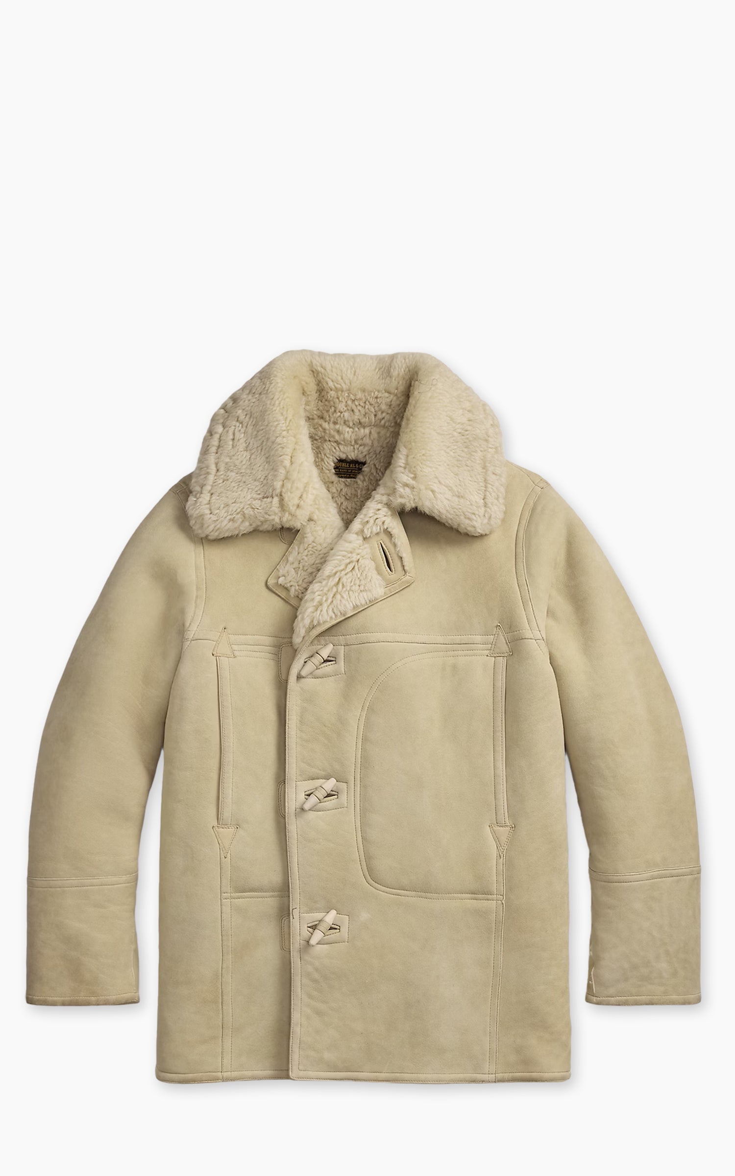 RRL Reinhold Shearling Coat Vintage Cream
