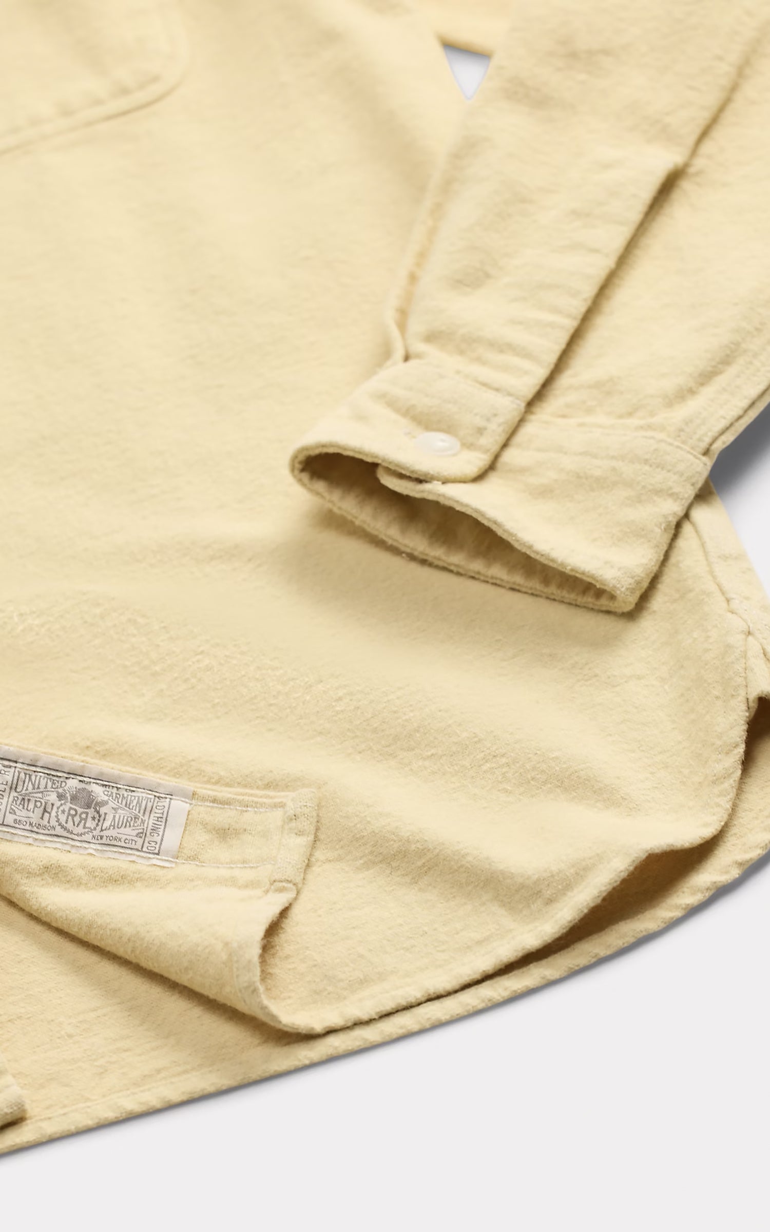 RRL Brushed Chamois Workshirt Faded Yellow