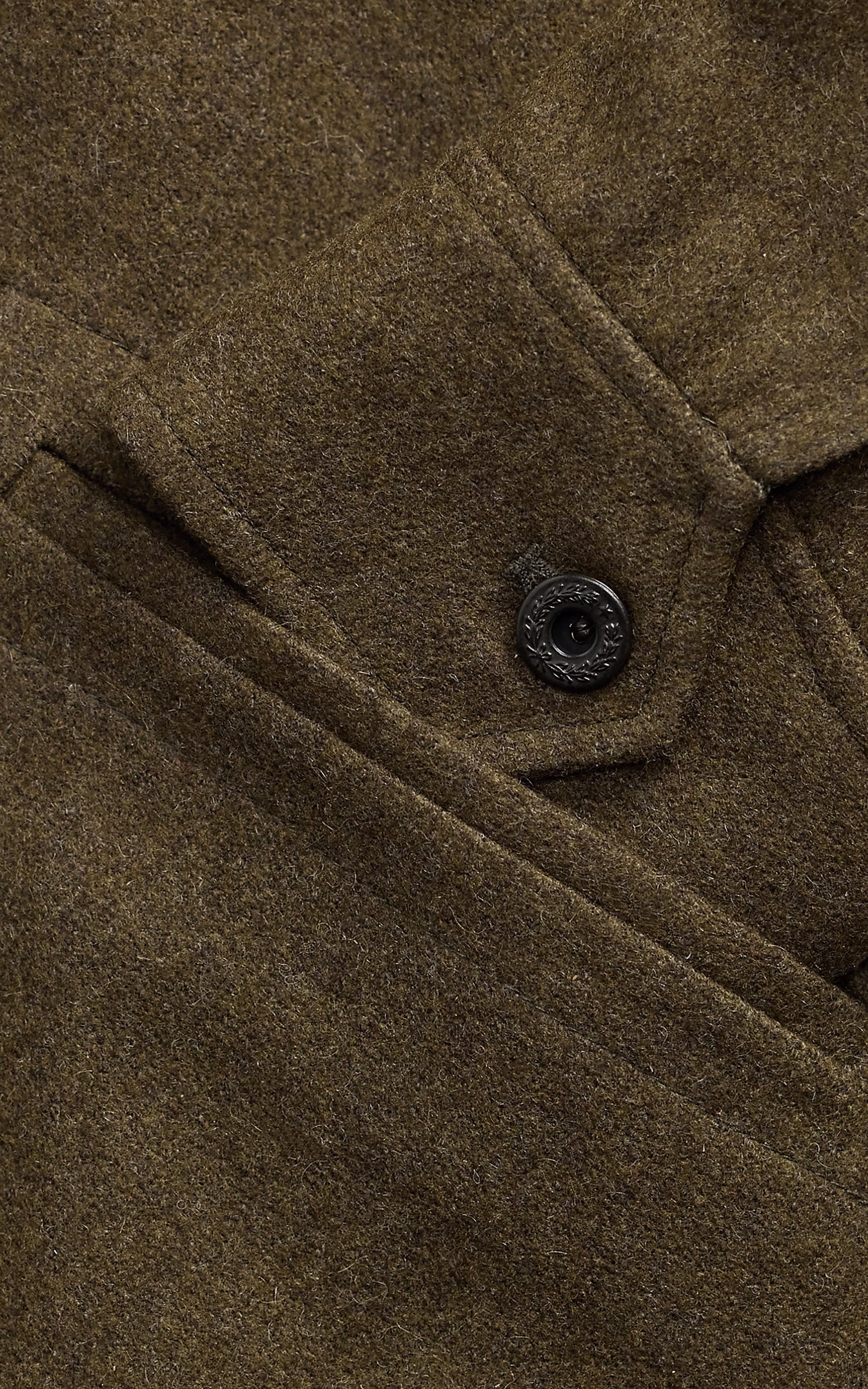 RRL Wool-Blend Overshirt Olive