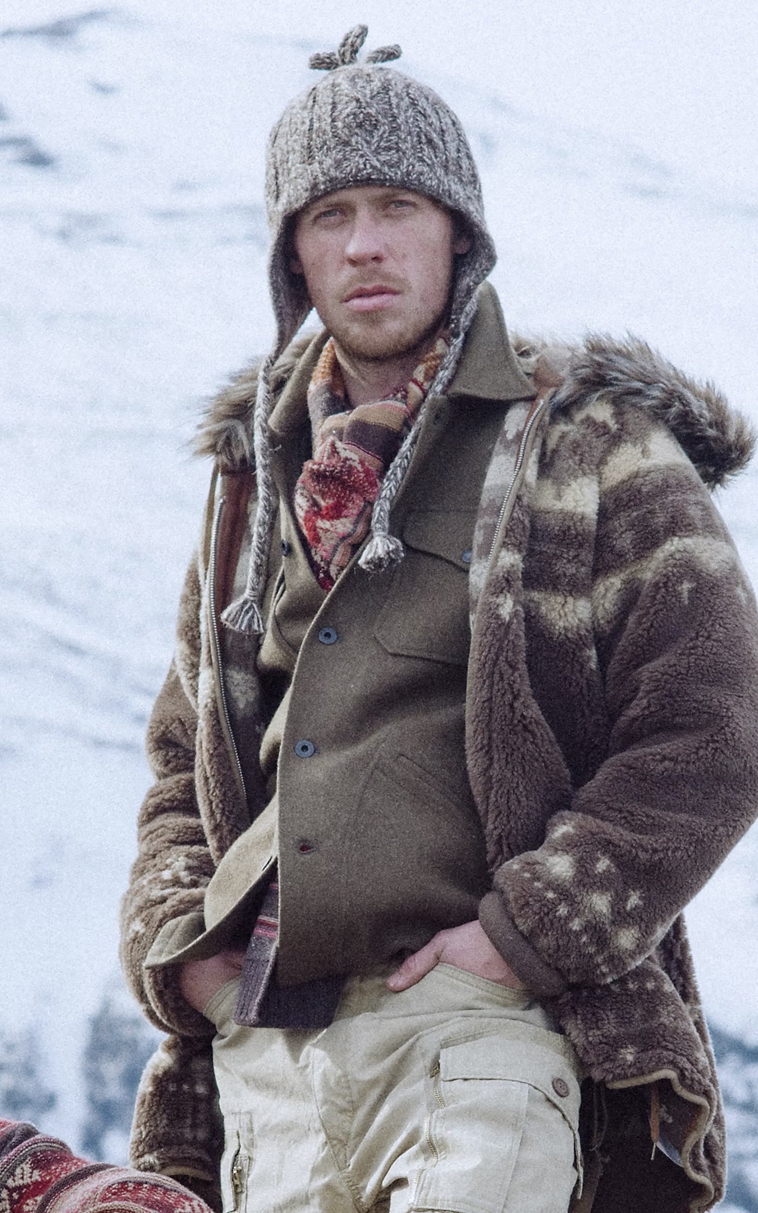 RRL Wool-Blend Overshirt Olive