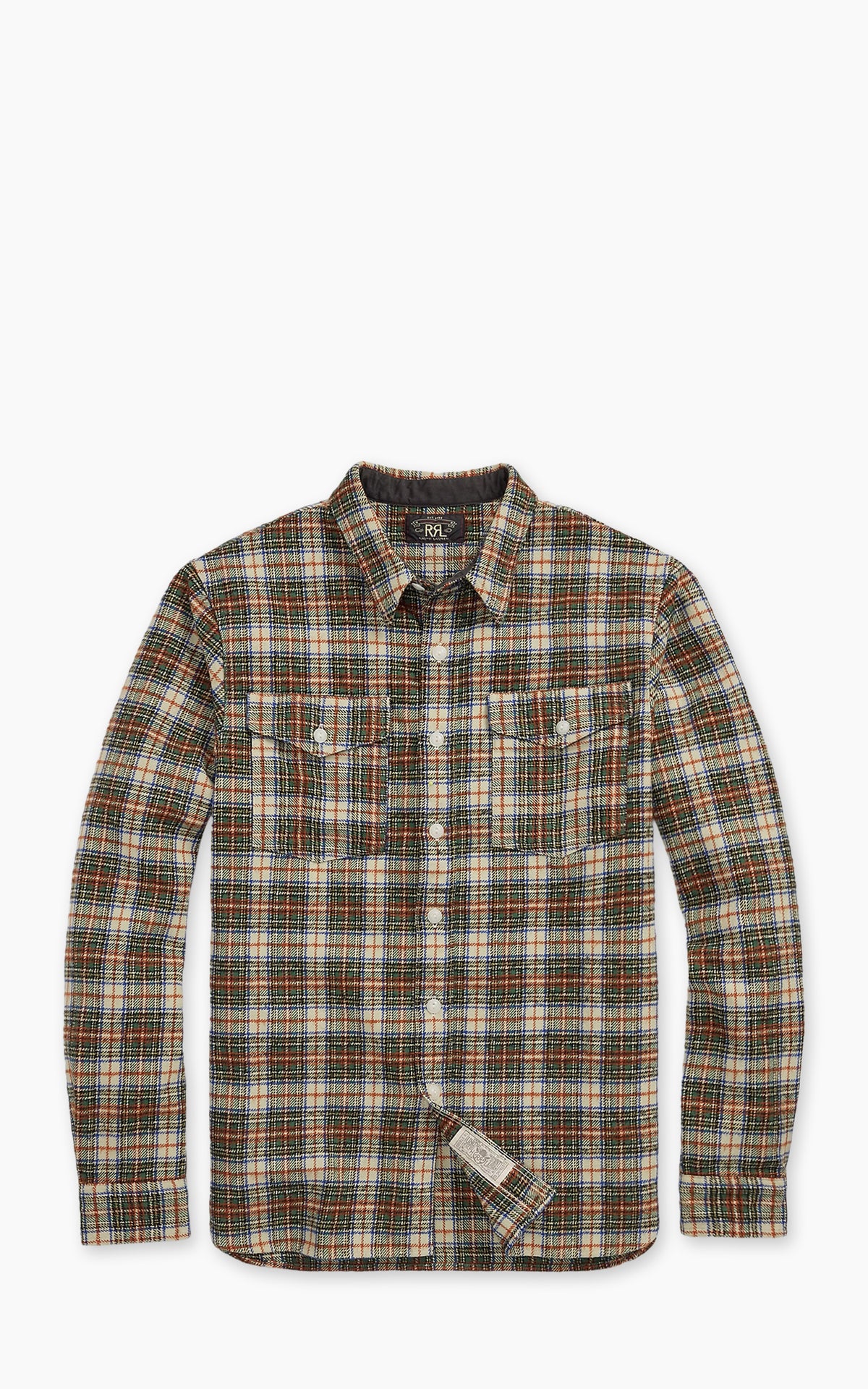 RRL Farrell Plaid Twill Workshirt Red/Black