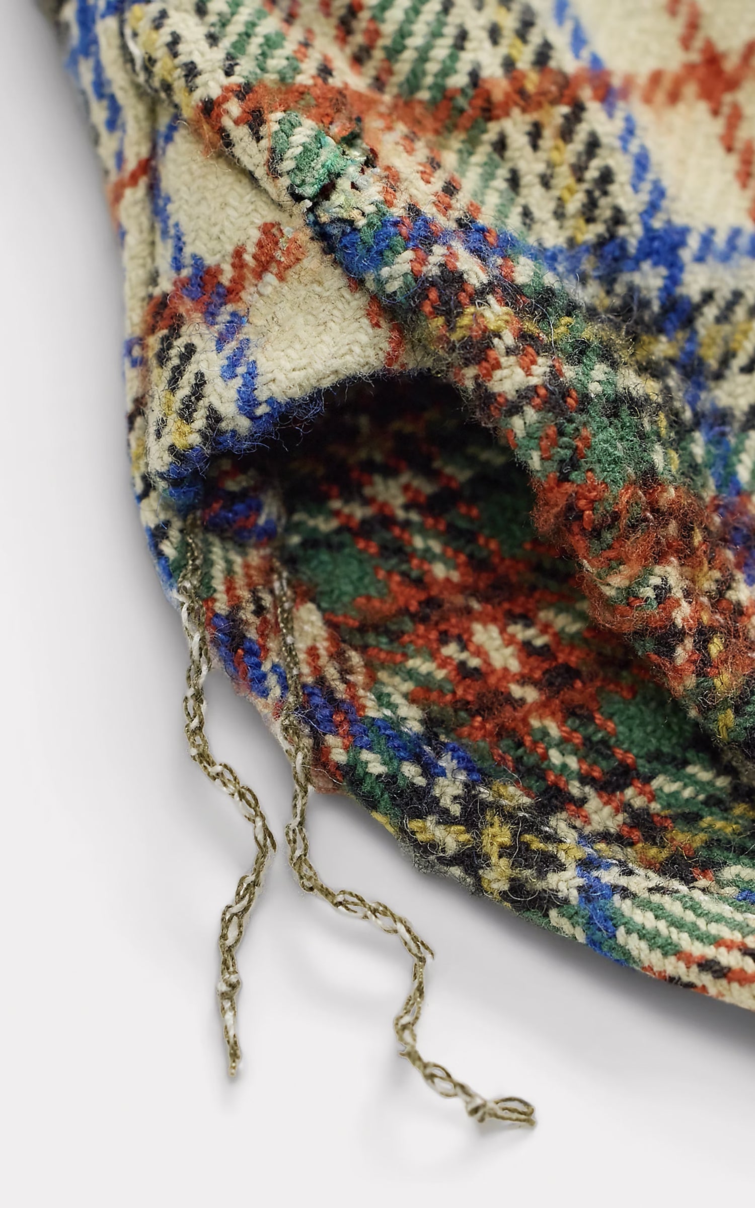 RRL Plaid Wool-Blend Twill Workshirt Cream/Green