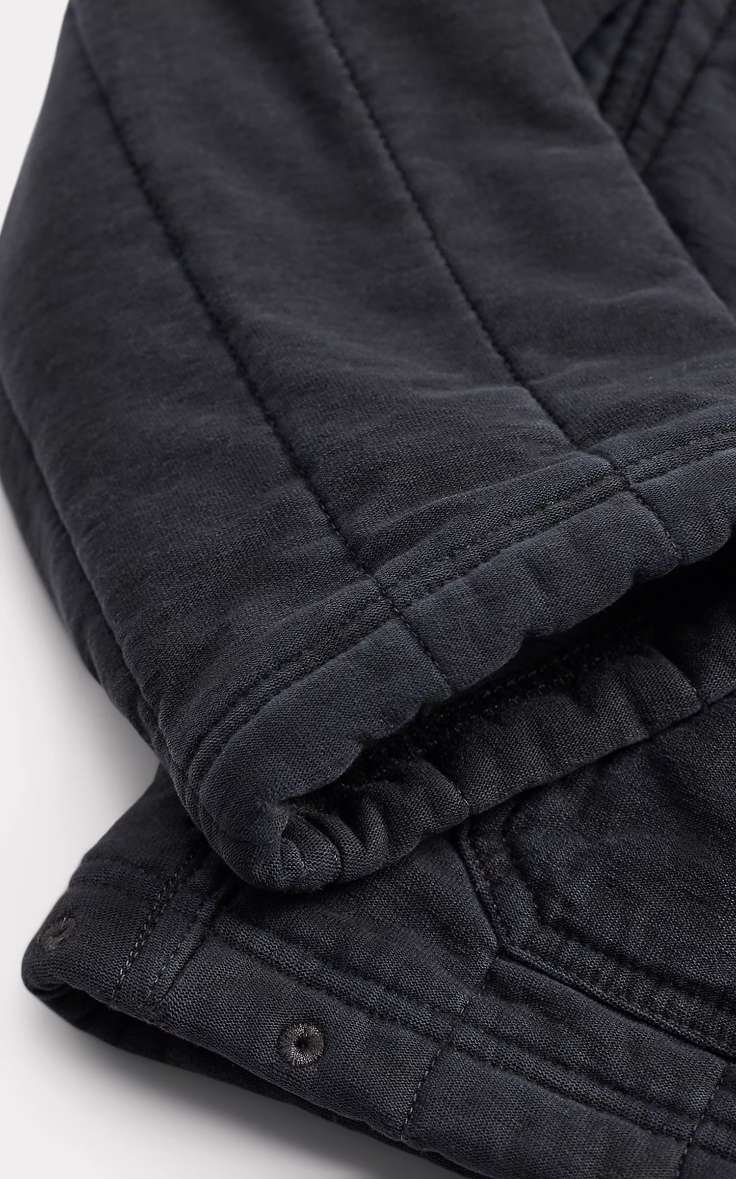 RRL Fleece-Collar Quilted Jersey Jacket Faded Black