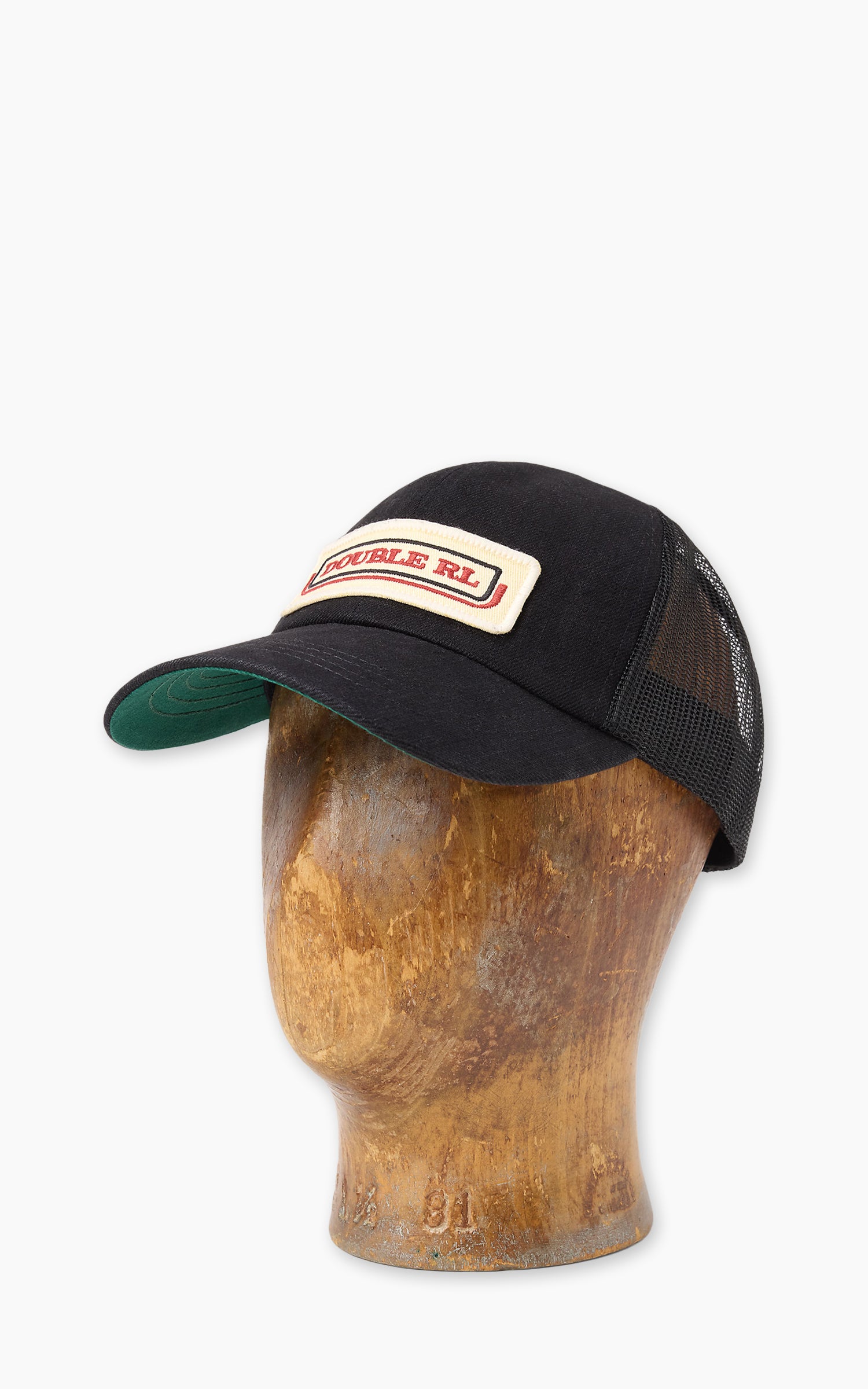 RRL Logo-Patch Denim Trucker Cap Black