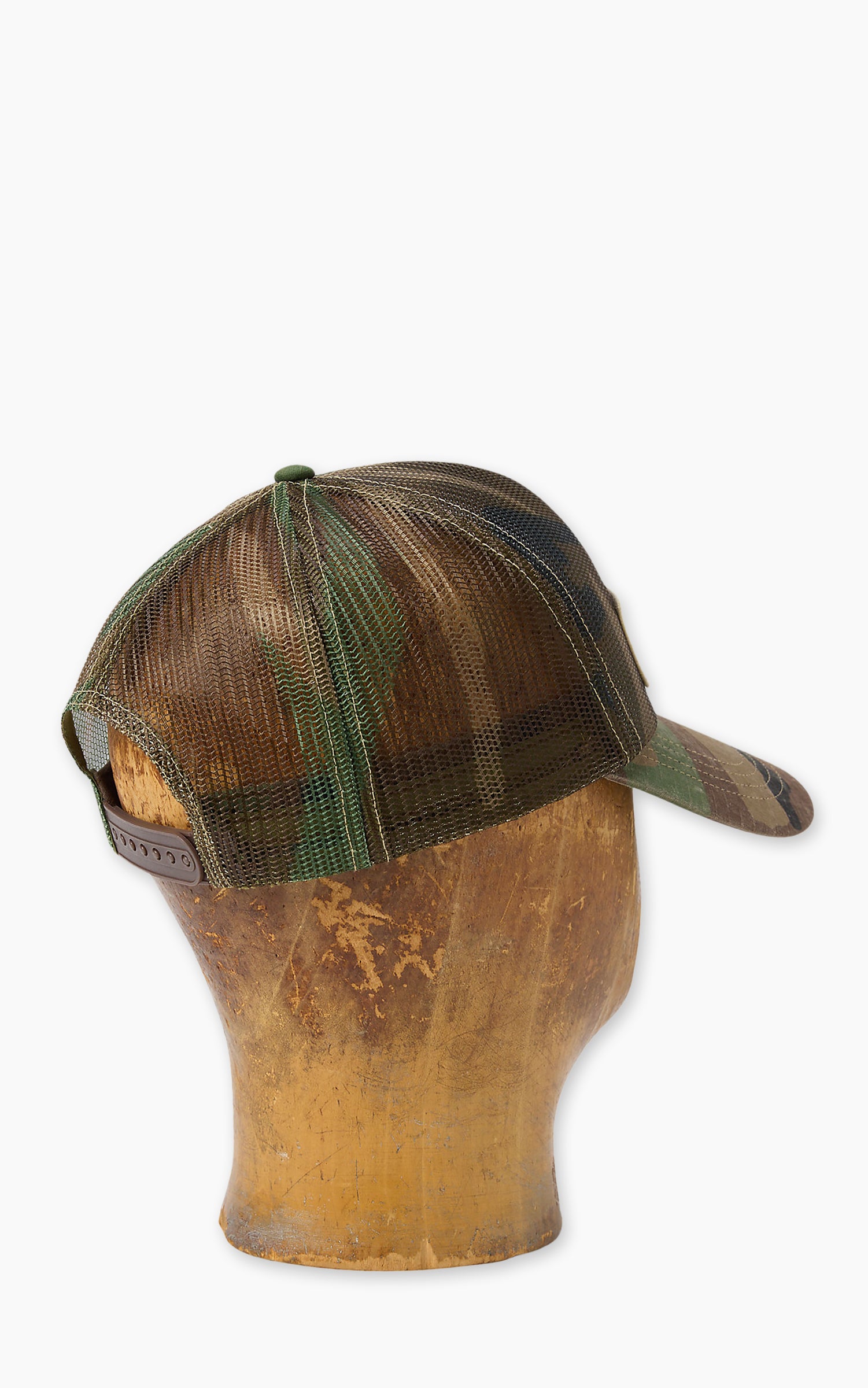 RRL Logo-Patch Camo Mesh Trucker Cap Woodland Camo