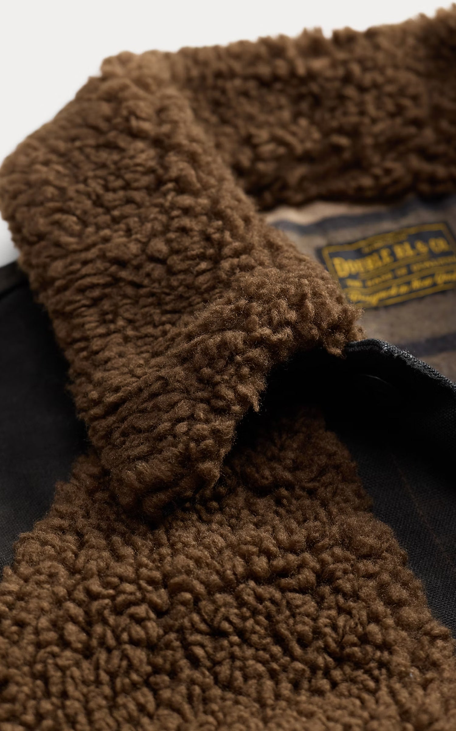 RRL Fleece-Panelled Canvas Jacket Vintage Black/Brown