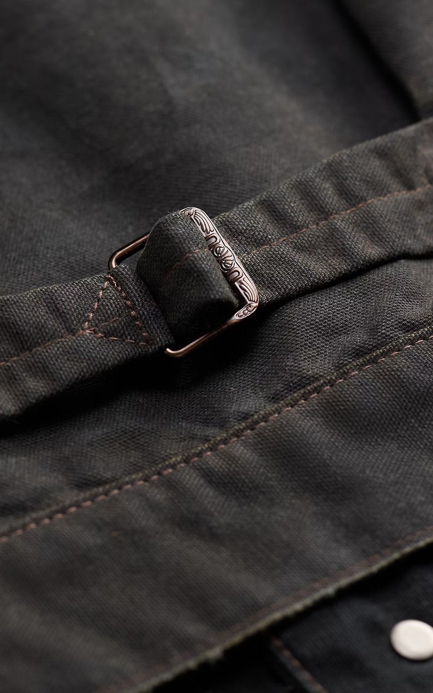 RRL Fleece-Panelled Canvas Jacket Vintage Black/Brown