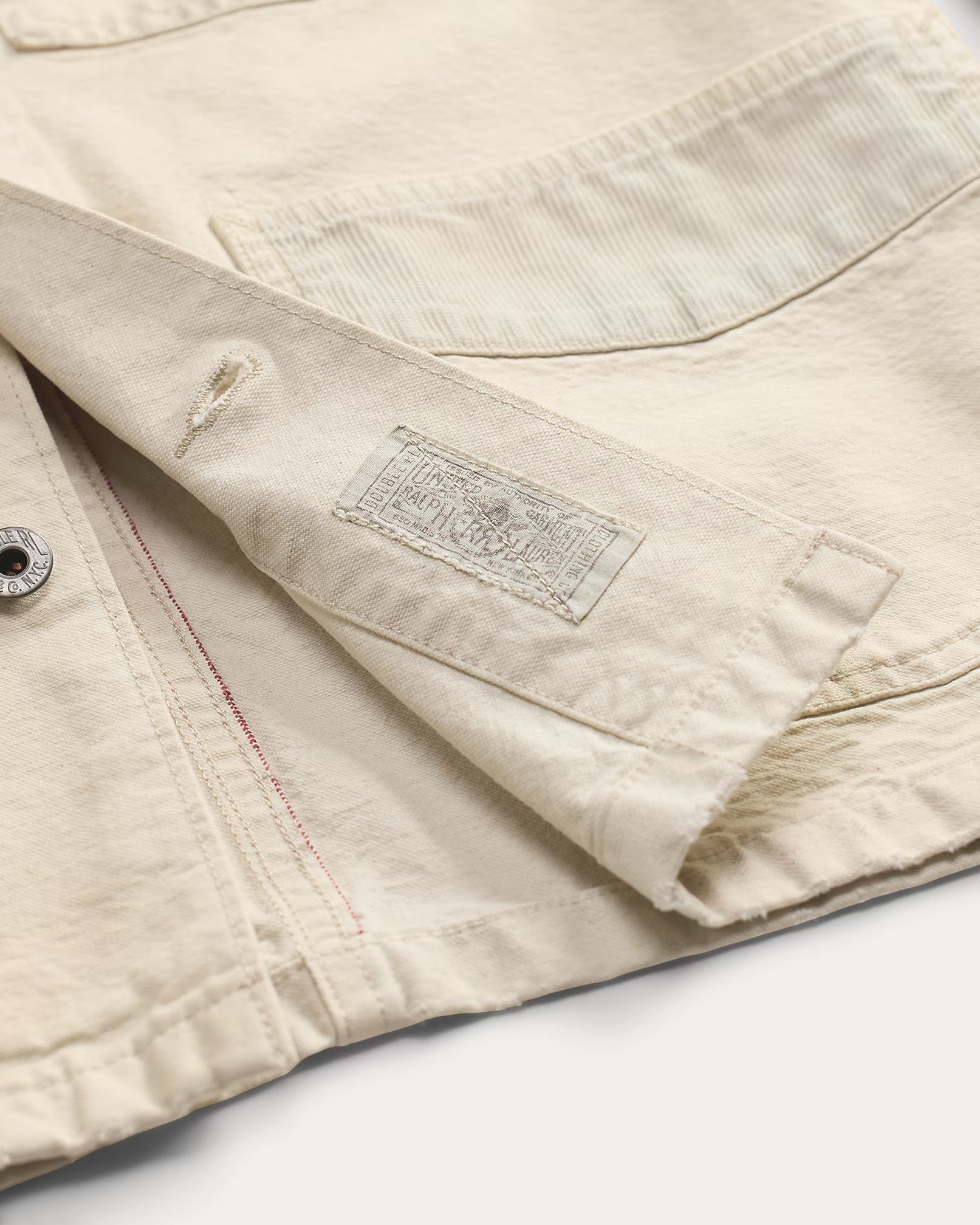 RRL Lewis Corduroy-Trim Selvedge Canvas Jacket Vintage Natural