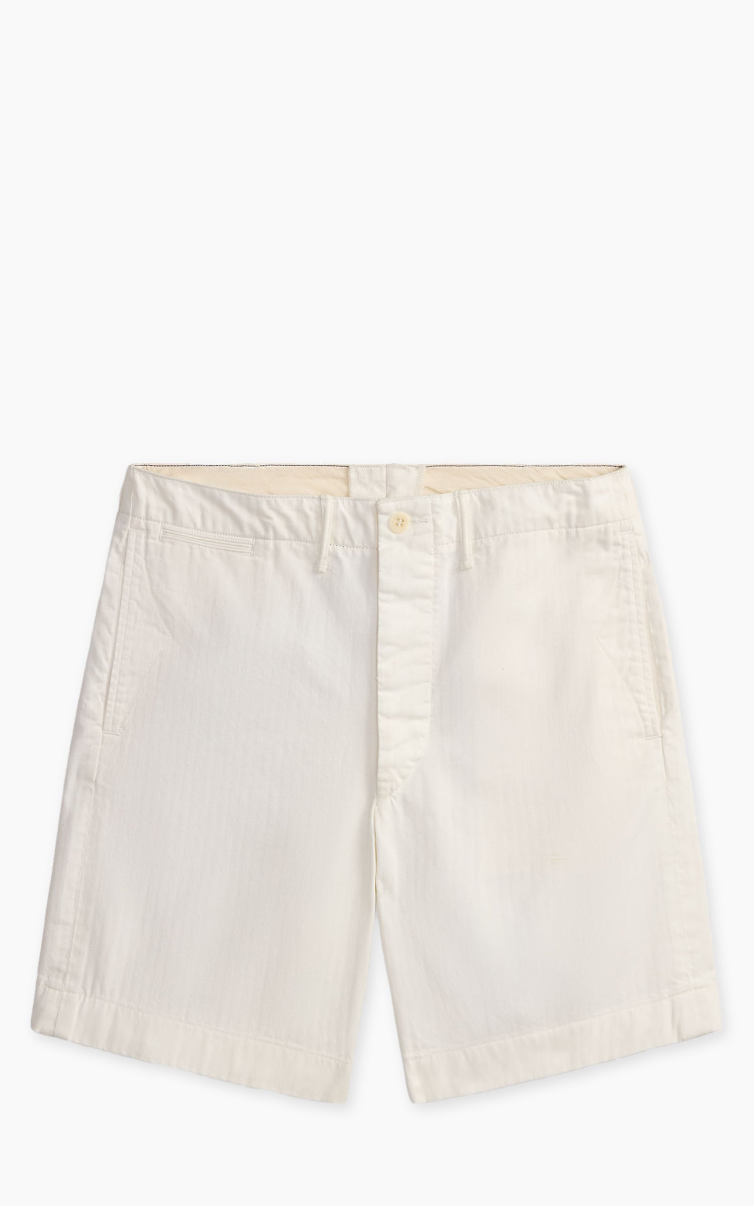 RRL Herringbone Twill Officer's Short Antique White