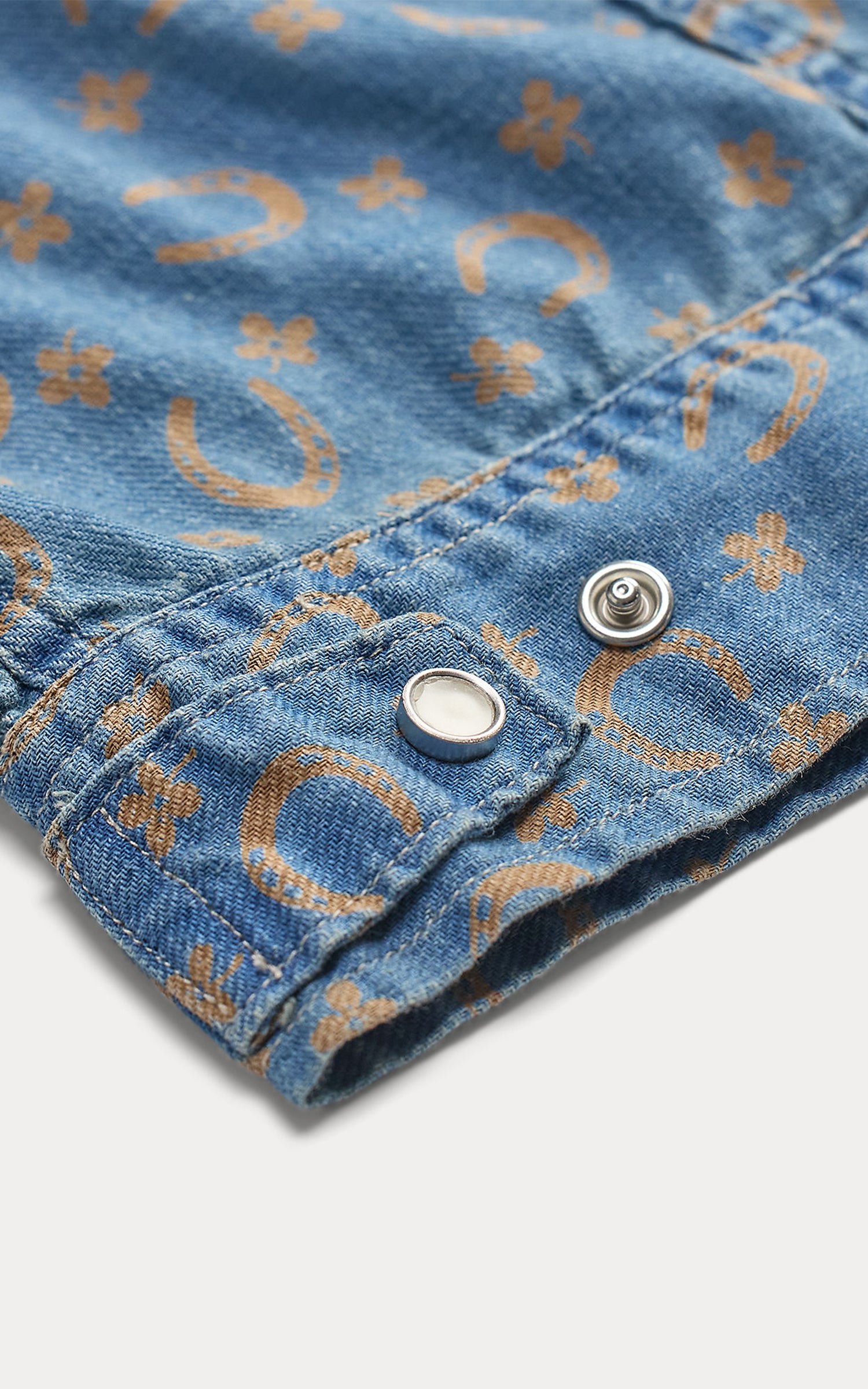 RRL Horseshoe-Print Denim Shirt Jacket Indigo