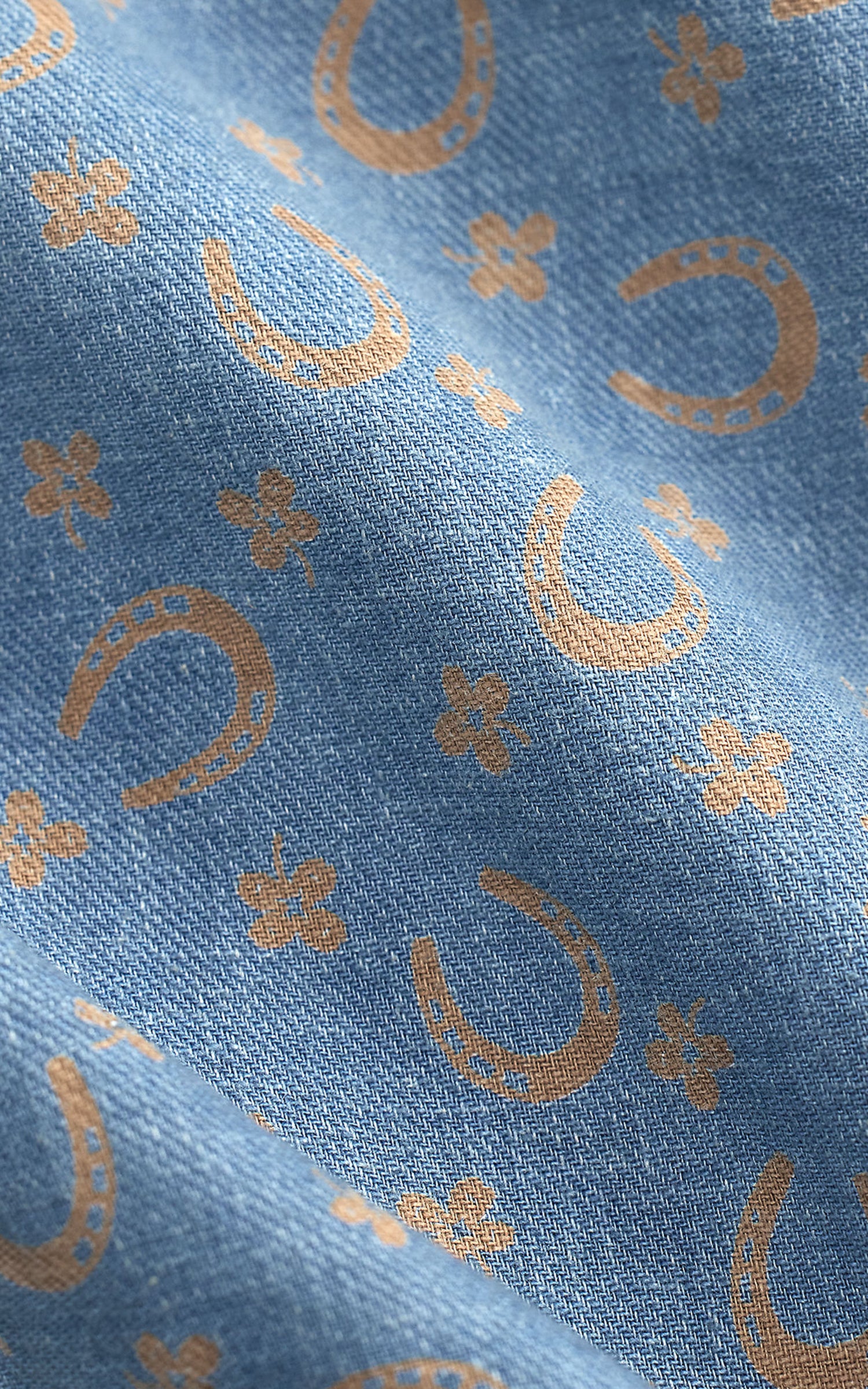 RRL Horseshoe-Print Denim Shirt Jacket Indigo