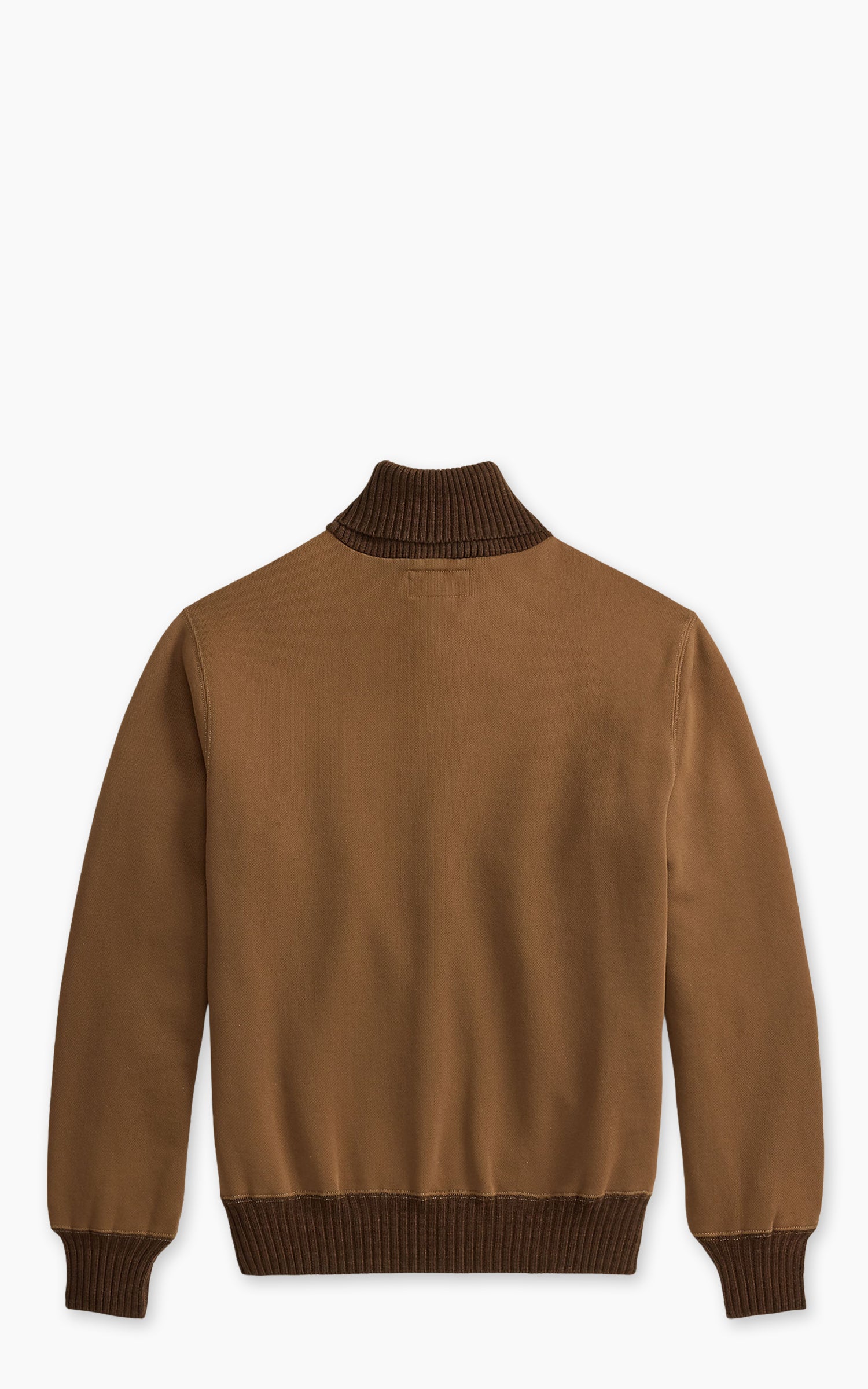 RRL Garment-Dyed Fleece Shawl Sweatshirt Tan