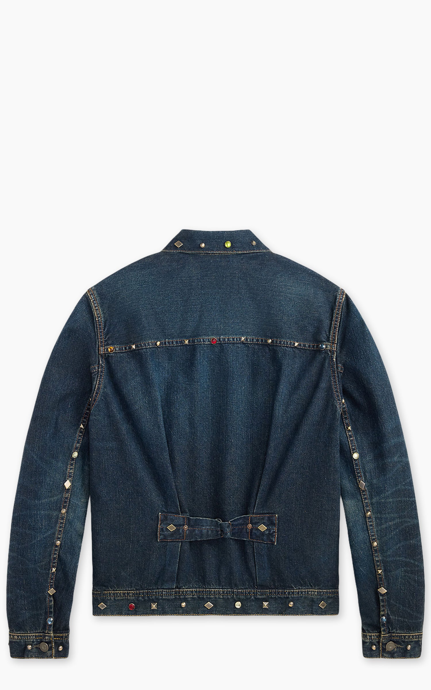 RRL Studded Denim Trucker Jacket Ridgewood Wash