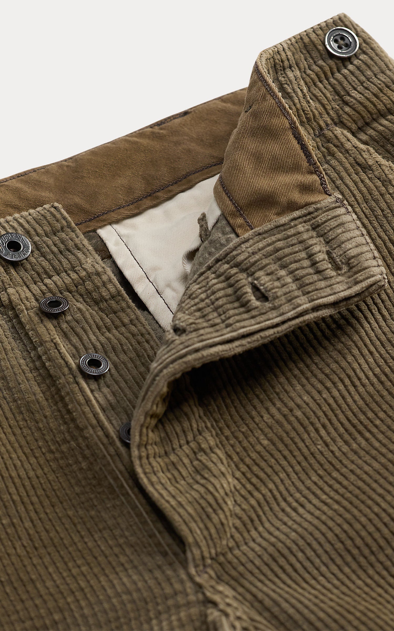 RRL Repaired Corduroy Field Pant Distressed Brown
