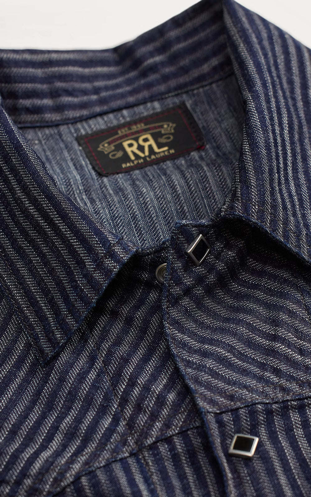 RRL Striped Jacquard Jacket Indigo Rinse