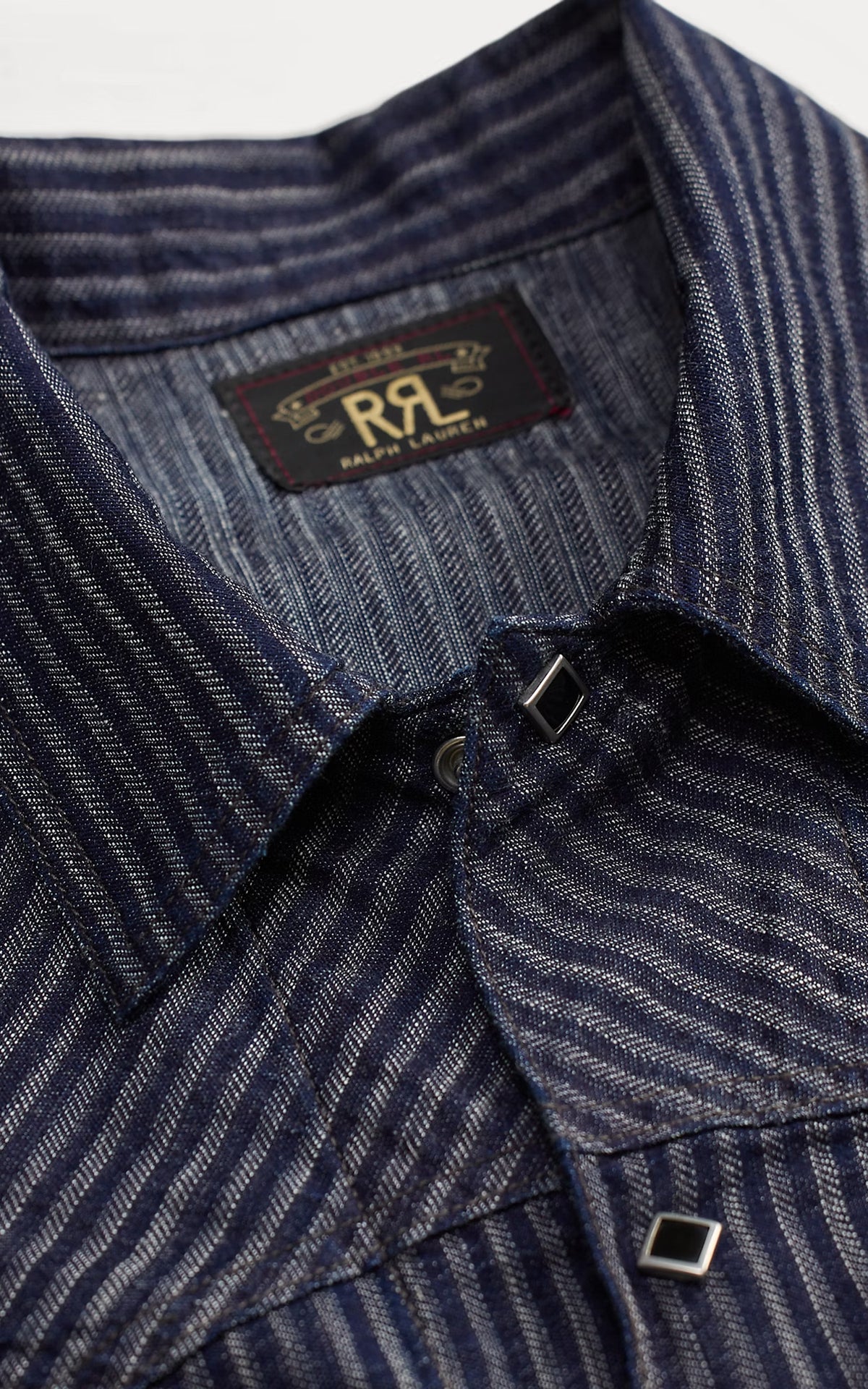 RRL Striped Jacquard Jacket Indigo Rinse