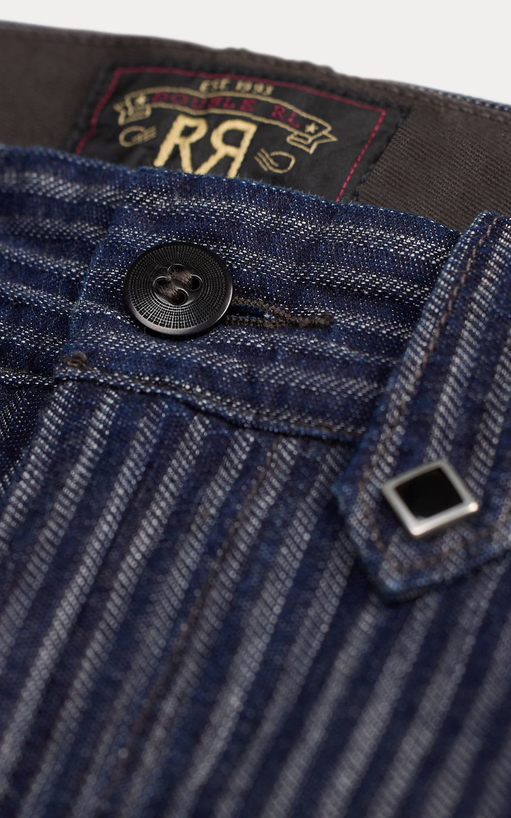 RRL Striped Jacquard Officer Trouser Indigo