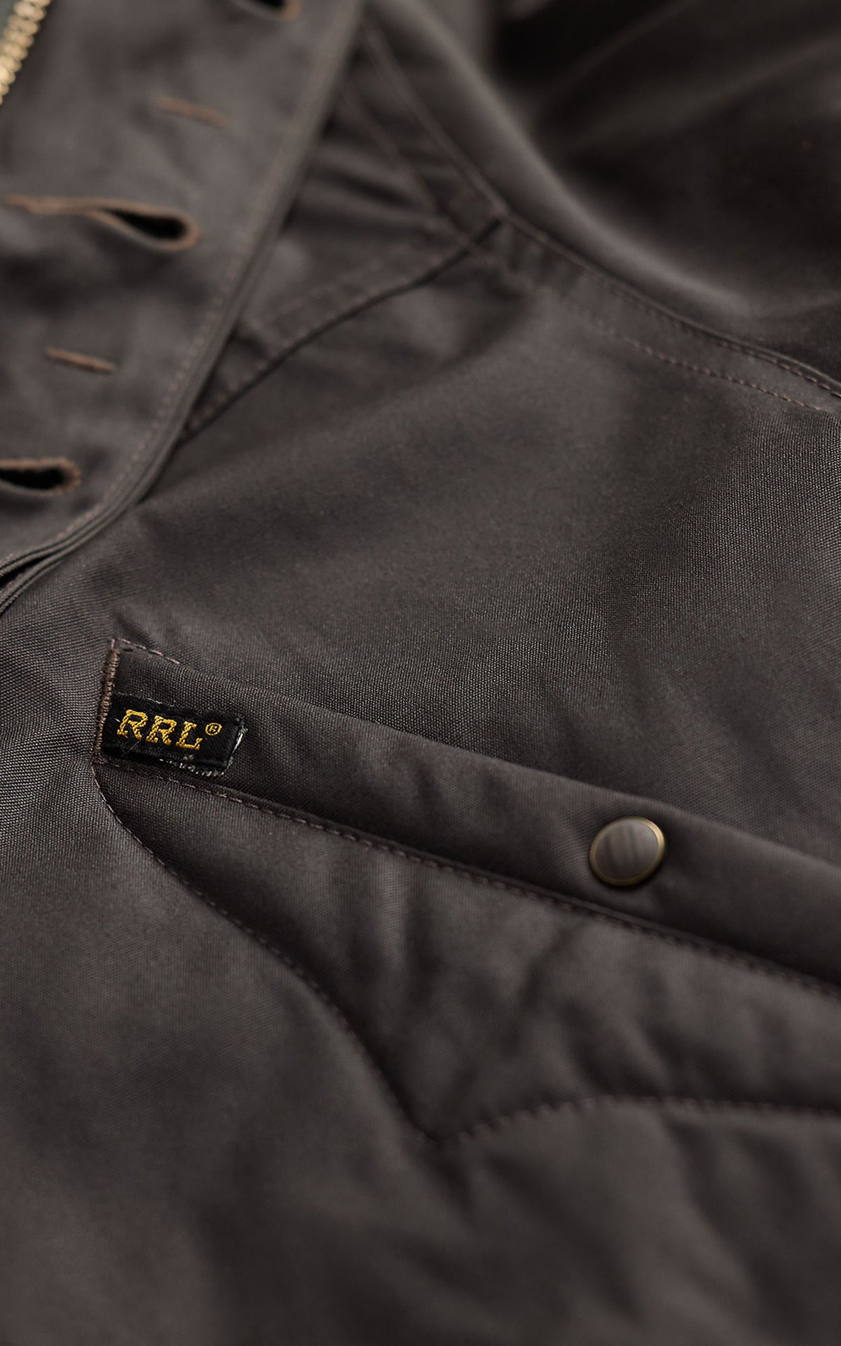 RRL Faux-Fur-Trim Coated Canvas Parka Washed Black