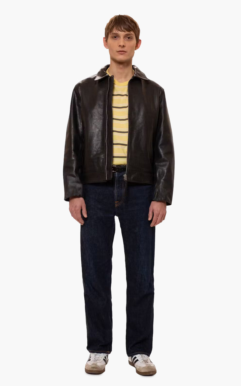 Nudie Jeans Eddy Rider Leather Jacket Black