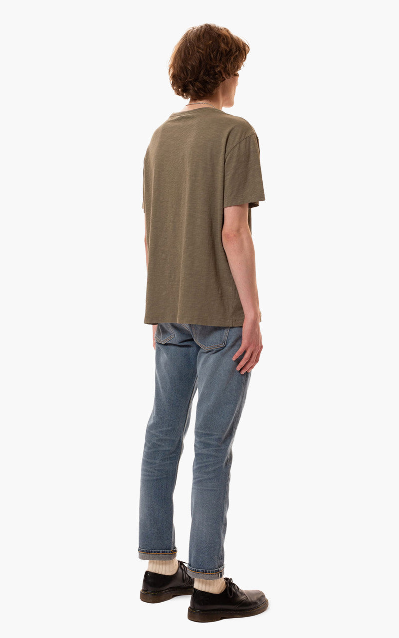 Nudie Jeans Roffe T-Shirt Pale Olive