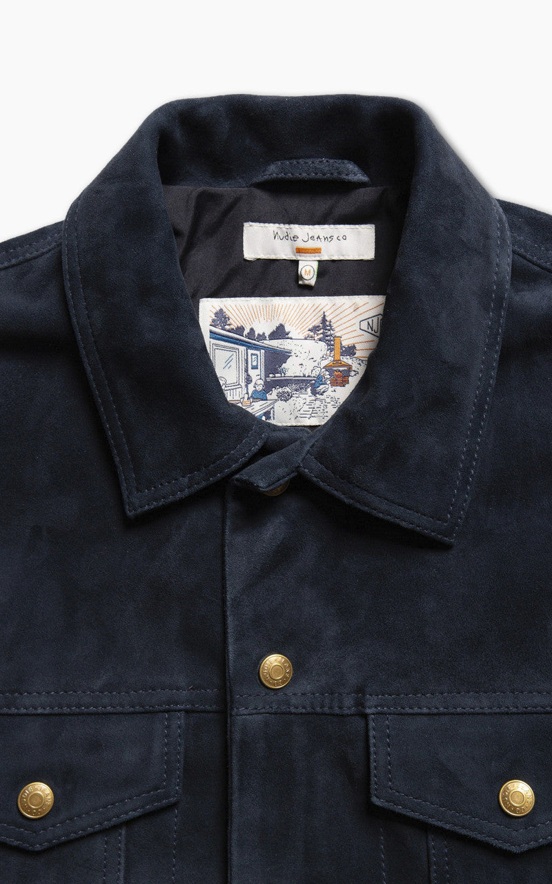 Nudie Jeans Robby Nubuck Jacket Navy