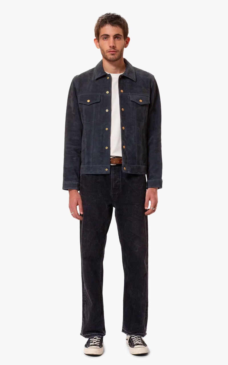 Nudie Jeans Robby Nubuck Jacket Navy