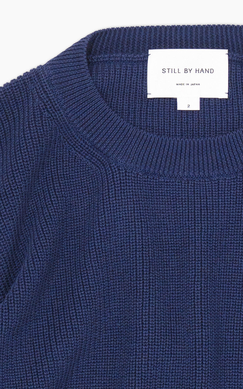 Still By Hand Yak Mix Cotton Sweater Blue