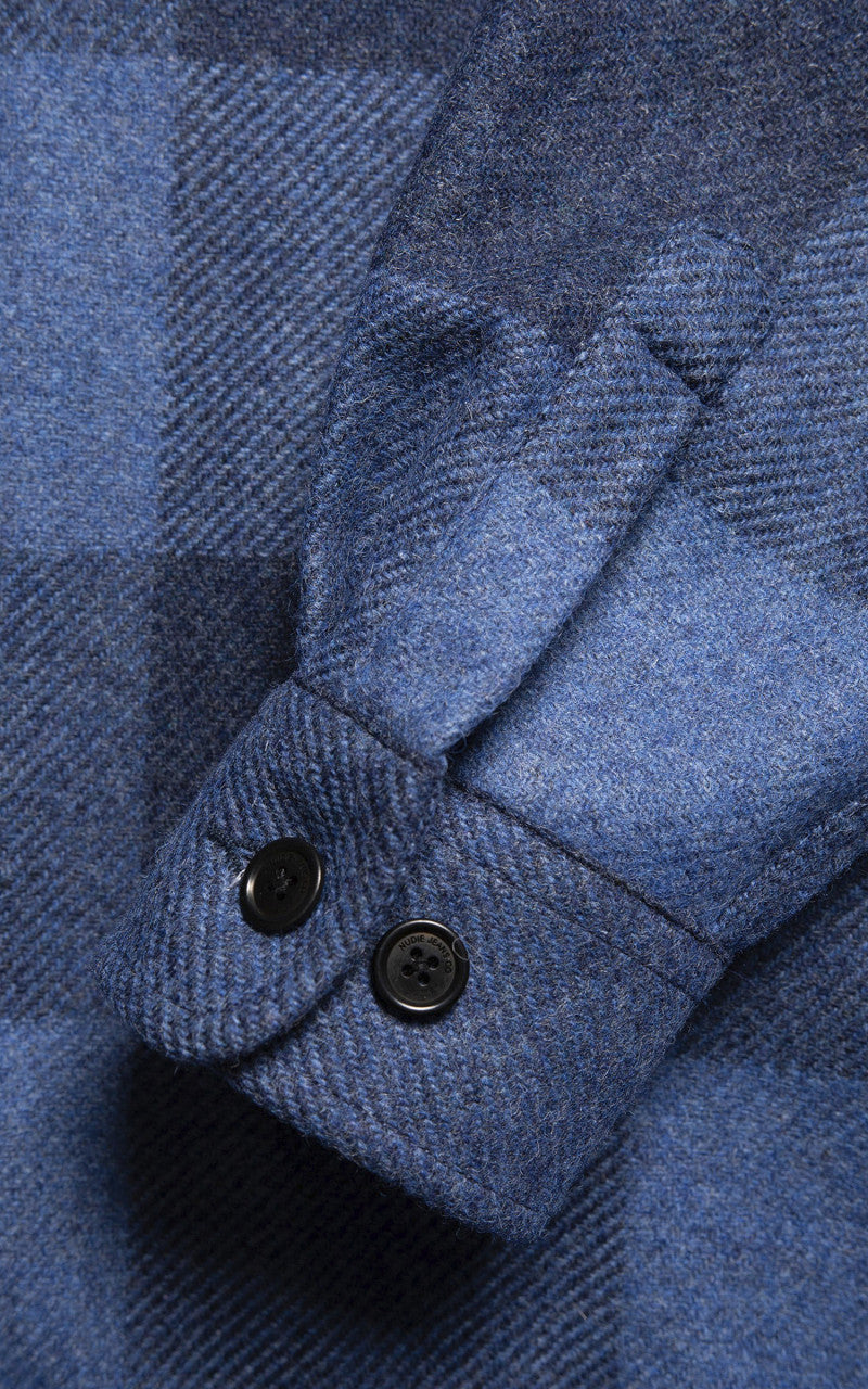 Nudie Jeans Vincent Buffalo Check Shirt Blue