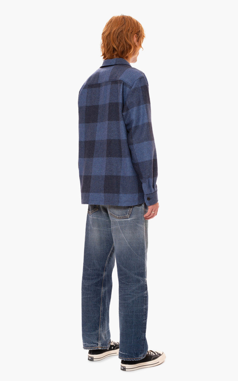 Nudie Jeans Vincent Buffalo Check Shirt Blue