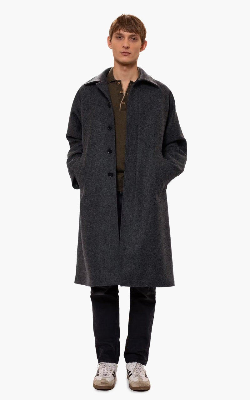Nudie Jeans Corey Car Coat Antracite Melange