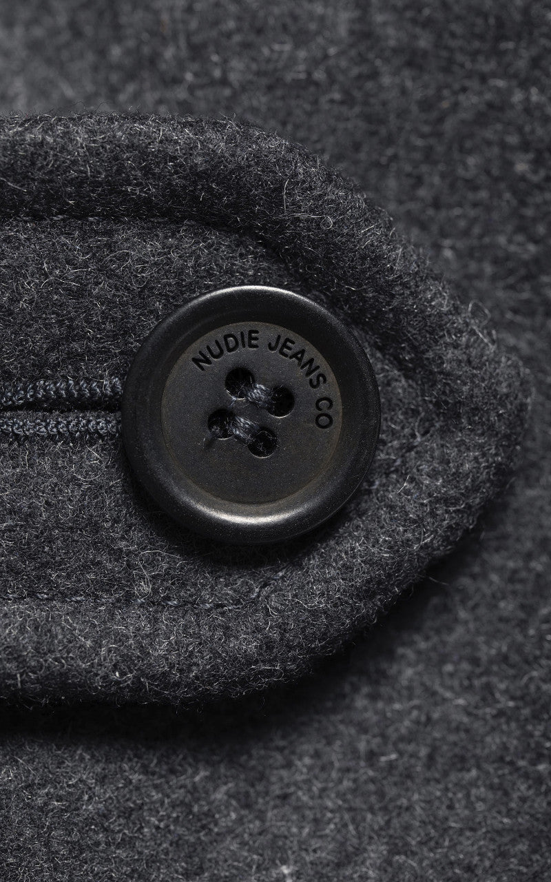 Nudie Jeans Corey Car Coat Antracite Melange