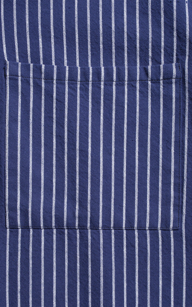 Nudie Jeans Berra Striped Worker Shirt Blue