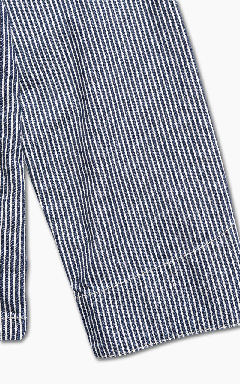 Nudie Jeans Howie Hickory Chore Jacket Blue/Offwhite