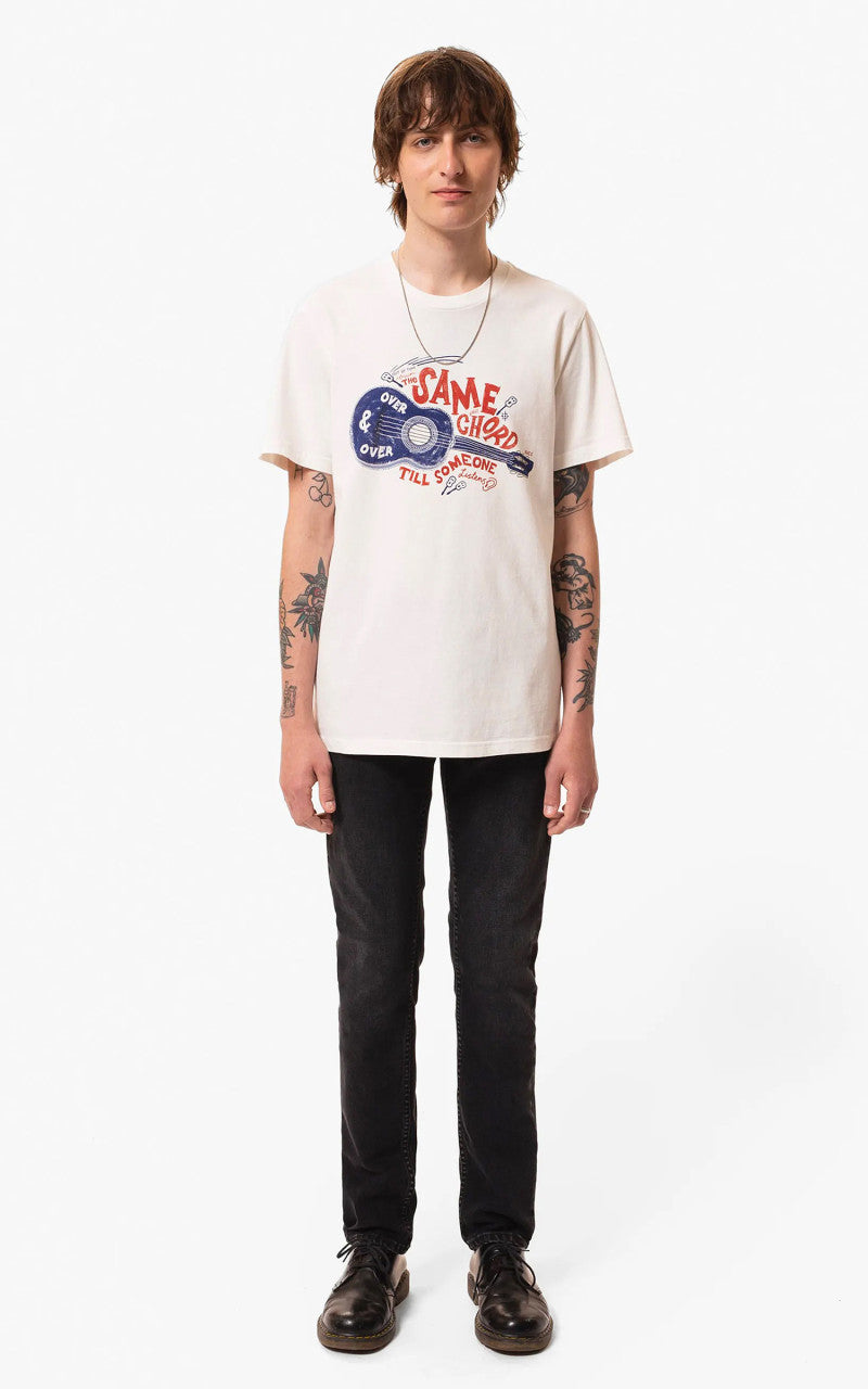 Nudie Jeans Roy Gitarr T-Shirt Offwhite