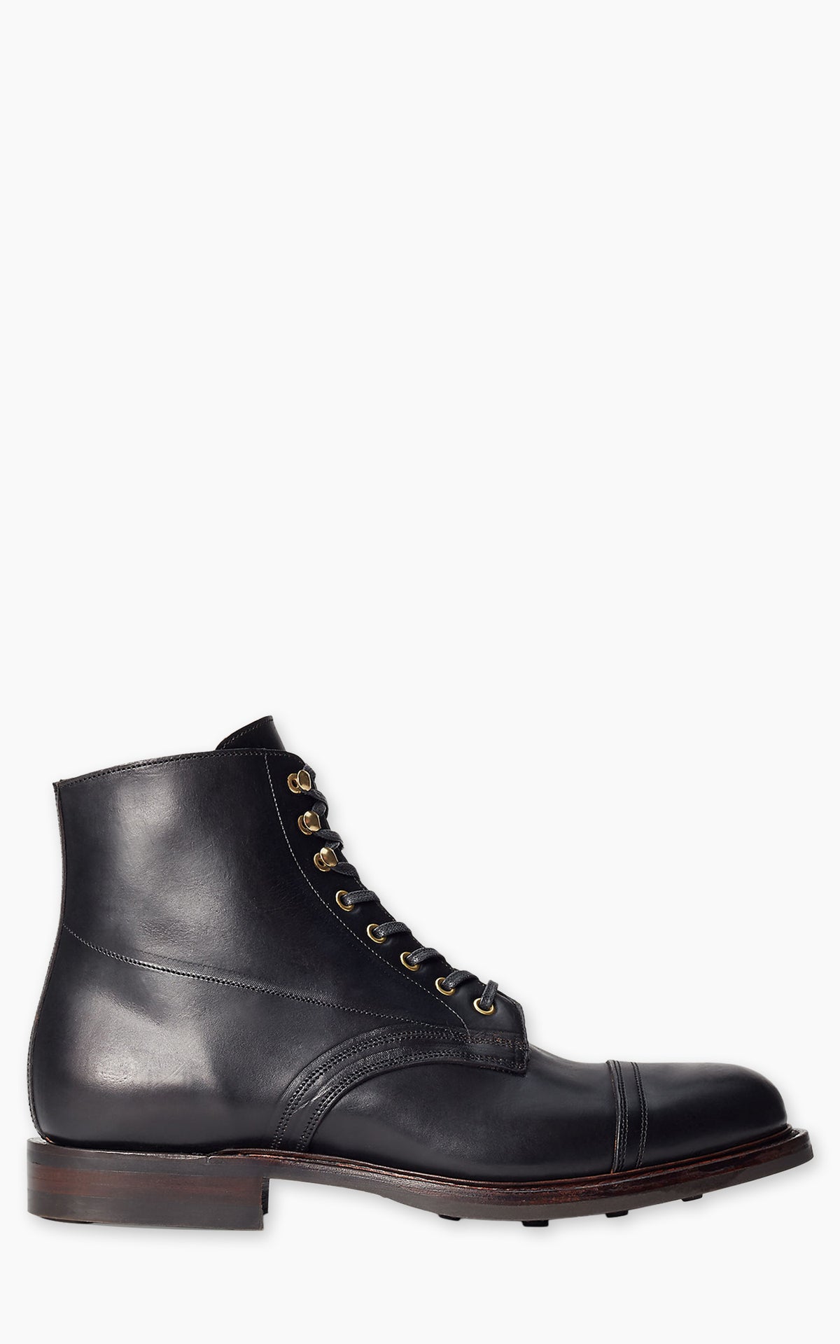 RRL Hand-Burnished Leather Boot Black