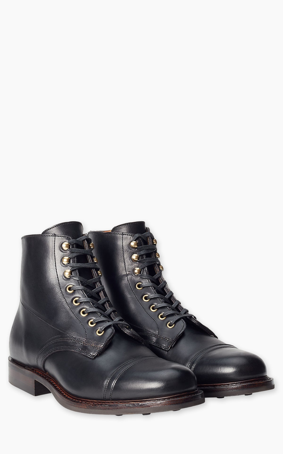 RRL Hand-Burnished Leather Boot Black
