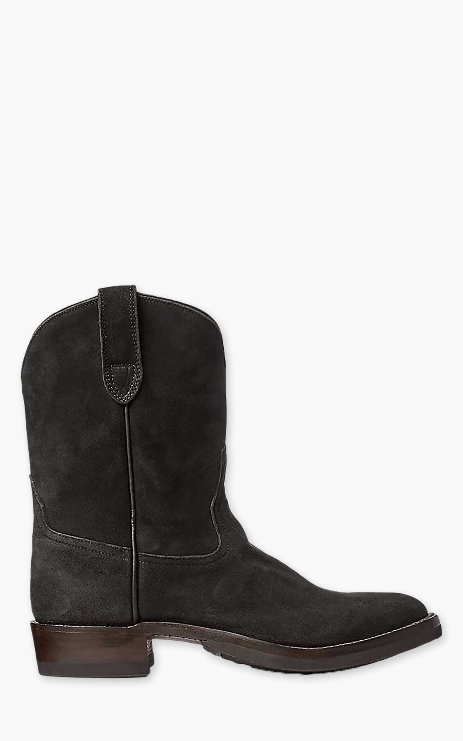 RRL Roughout Suede Boot Black