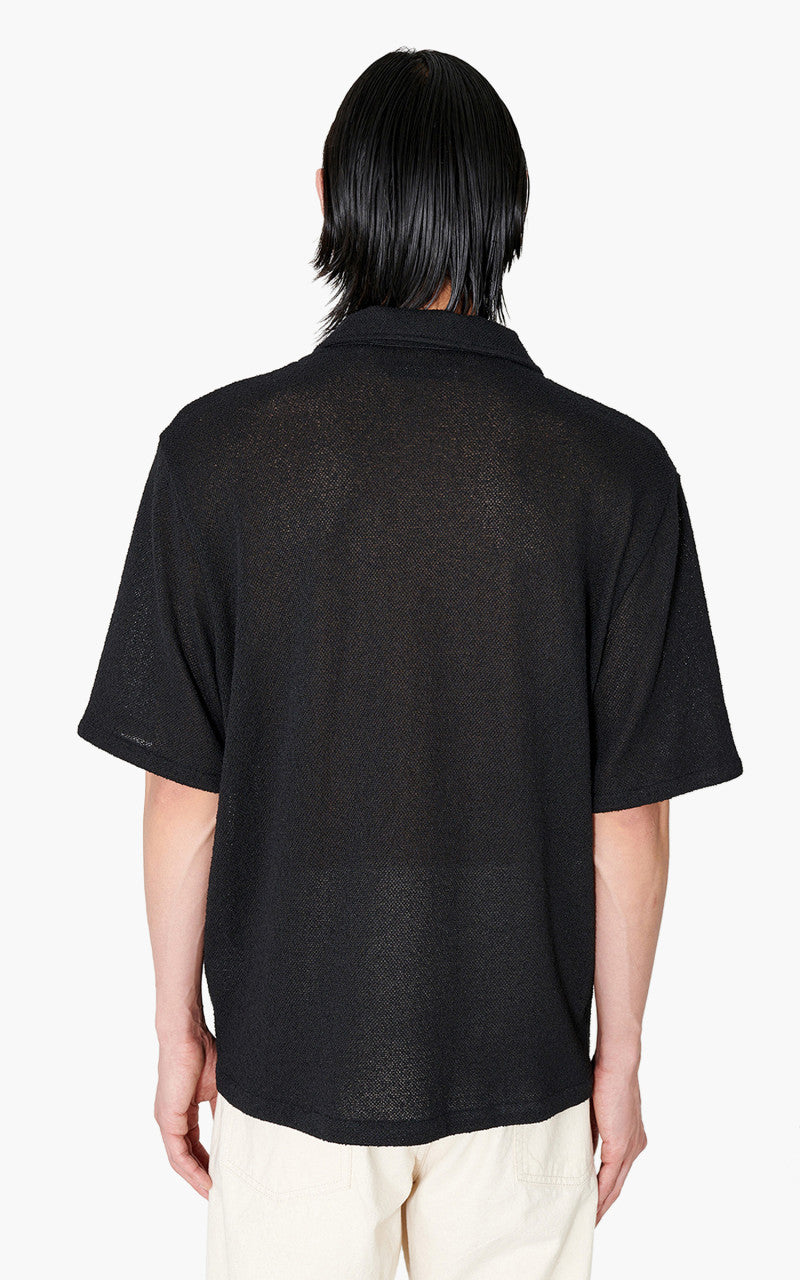 Our Legacy Box Shirt Short Sleeve Black Boucle