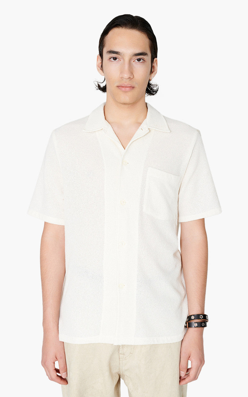 Our Legacy Box Shirt Short Sleeve White Boucle