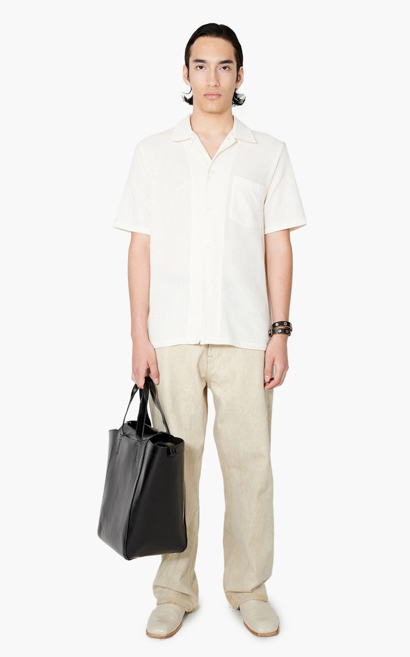 Our Legacy Box Shirt Short Sleeve White Boucle