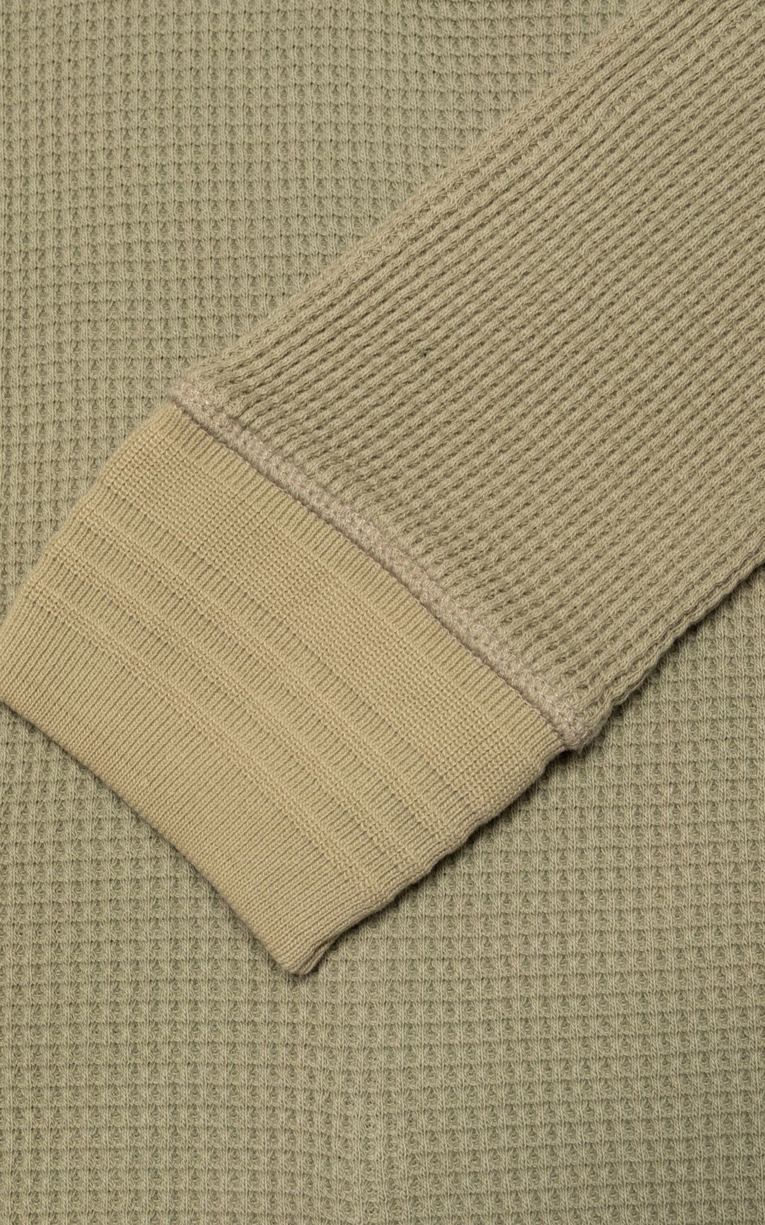 Nudie Jeans LS Henley Waffle T-Shirt Desert