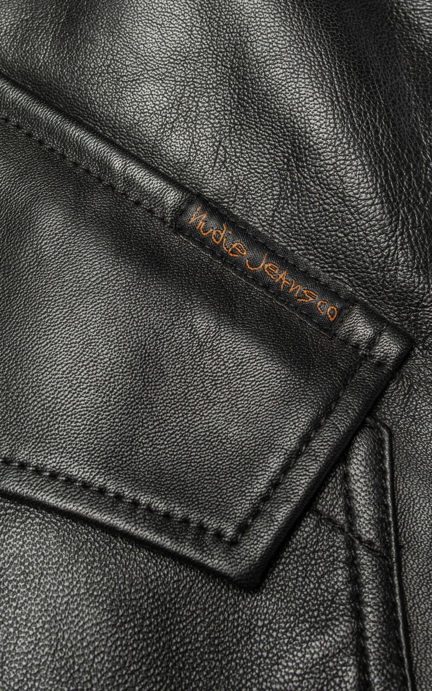 Nudie Jeans Blake Zip Jacket Leather Black