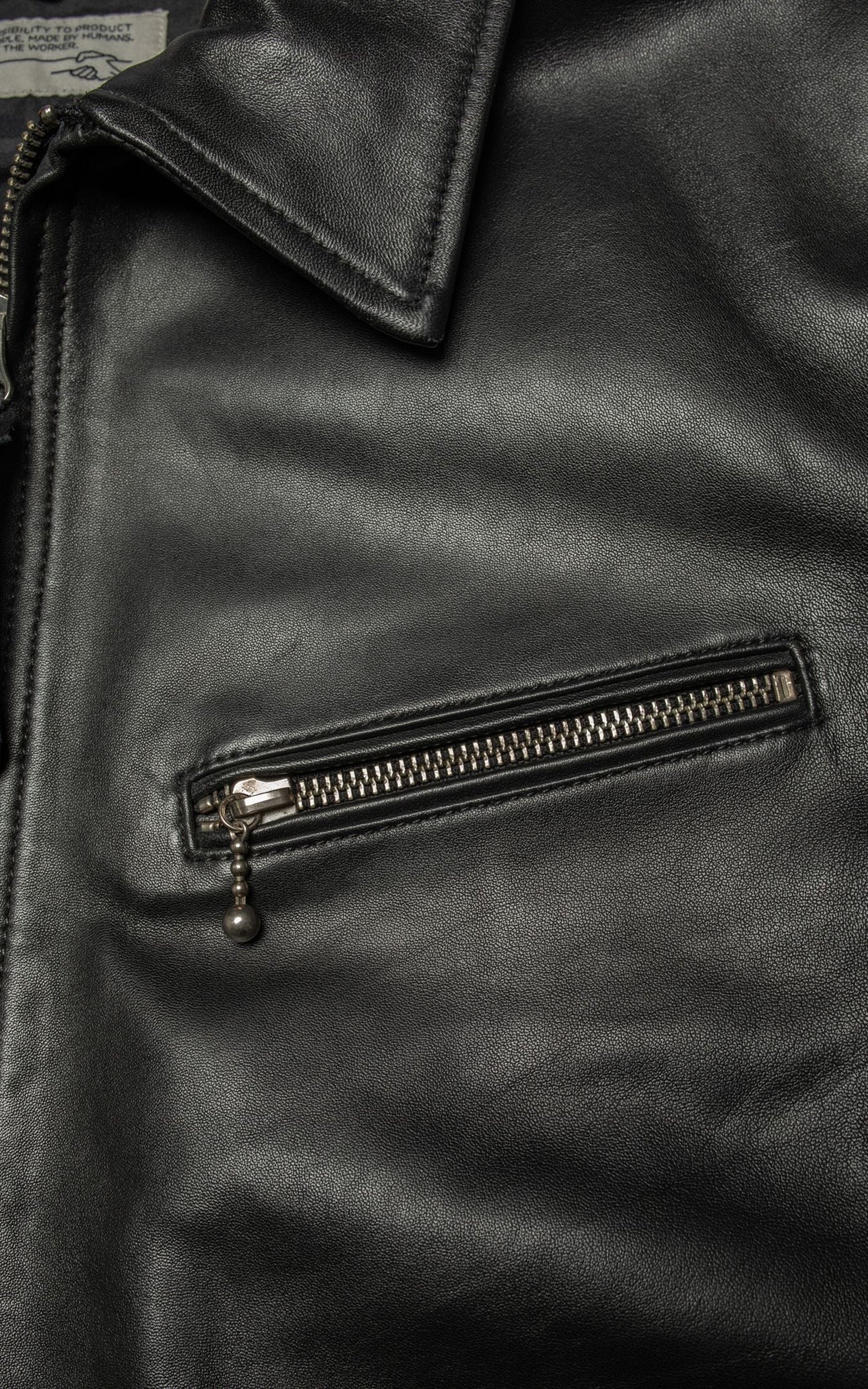 Nudie Jeans Blake Zip Jacket Leather Black