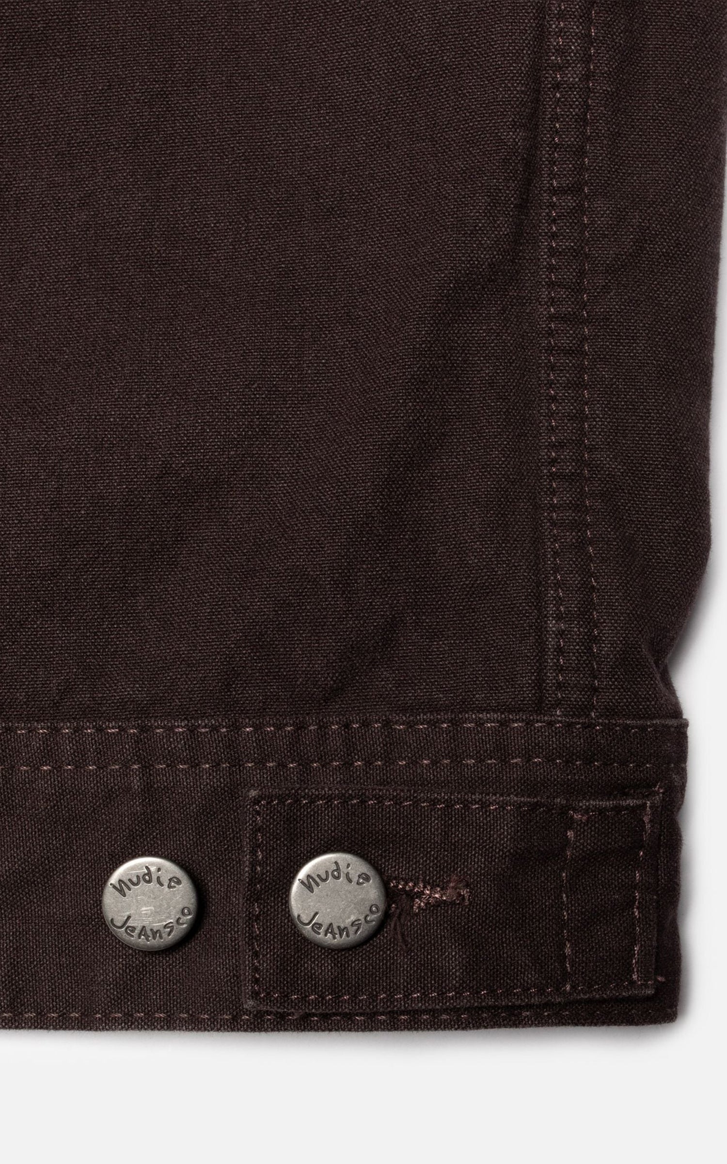 Nudie Jeans Blake Zip Jacket Duck Canvas Dark Brown