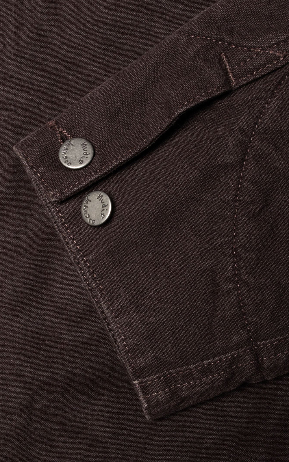 Nudie Jeans Blake Zip Jacket Duck Canvas Dark Brown