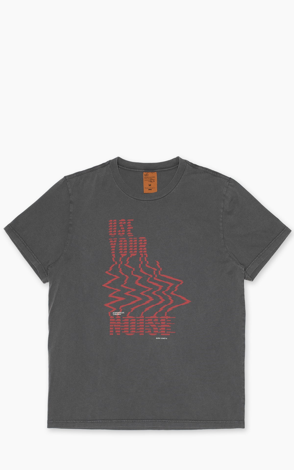 Nudie Jeans Roy T-Shirt Use Your Noise Antracite